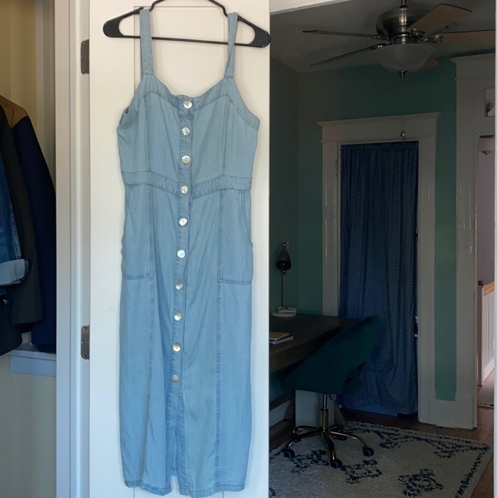 Chambray button dress